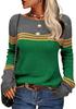 2025 European American Striped Color Block Knit Sweater: Autumn/Winter Women's Fashion Pullover