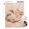 5D Pearl Kit Sleeping Cat Design DIY Enamel Ornaments for Home Wall Decoration Stress Relief Handmade Gift Frameless