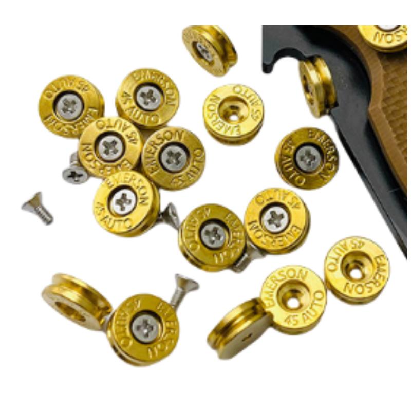 

Кастомні ножі Emerso CQC & Commander Латунний гвинт з кнопкою для великого пальця 10pcs