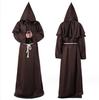 Halloween Medieval Monk Robe Costume - Friar, Wizard, and Priest Cosplay Outfit for Stage