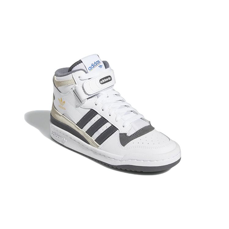 Adidas Originals Forum Mid J Casual Mid-Top Kids Skate Shoes Kids Sneaker White Gray GY7061