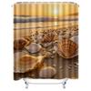 Sunset Seashell Beach Shower Curtain - Vibrant Coastal Design for a Waterproof and Unique Bathroom Décor