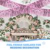 3/4/6pcs Foil Fringe Garland 10 Feet Metallic Tinsel Streamers Fringe Banner Wall Hanging Curtain Backdrop for Decoration