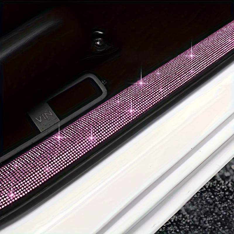 1pc Threshold Protection Strip for Door Entrance, Shiny Car Door Protector, Scratch-Resistant Crystal Car Pedal Decorative Accessory