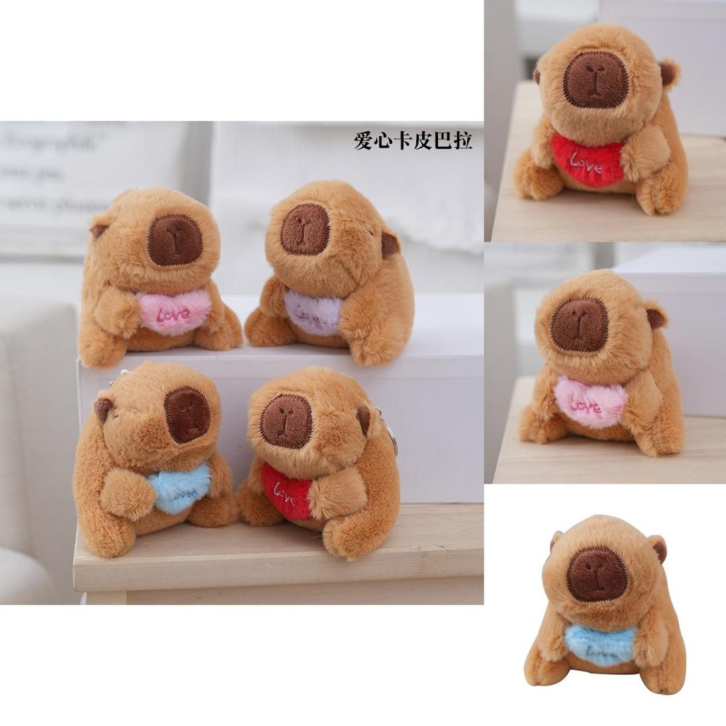 Adorable Capybara Plush Keychain Soft Toy Cuddly Animal Figure For Kids