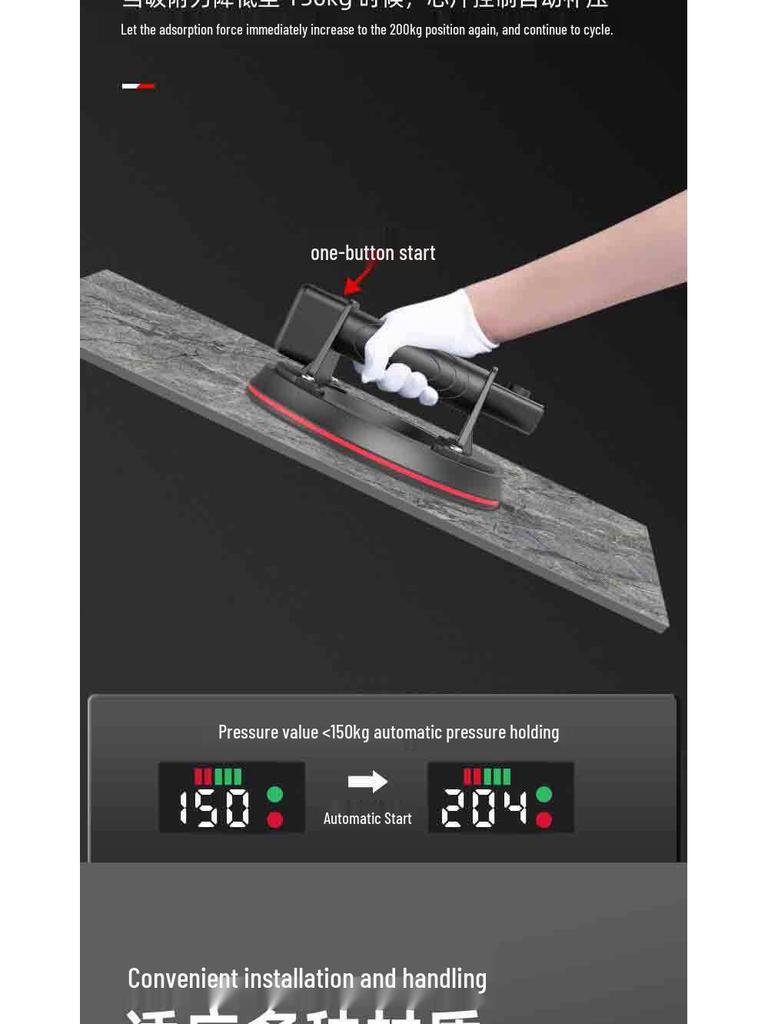 Elektrischer Glassaugnapf – Stark haftendes Werkzeug zum Heben von Fliesen und Glas