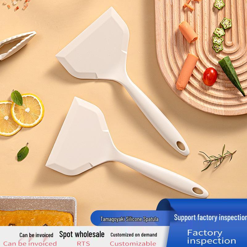 Hochtemperaturbeständiger Silikon-Tamagoyaki-Spatel - Antihaftbeschichtet, Lebensmittelqualität
