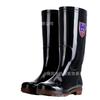 Summer black no inner rubber shoes high tube water shoes long tube water boots non-slip workers shoes quick-drying rain shoes brown men's rain boots