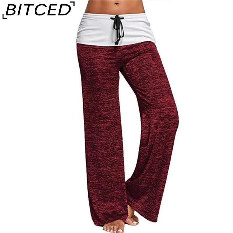 BITCED Damenmode, lässig, einfarbig, bedruckt, Hosen und Caprihosen