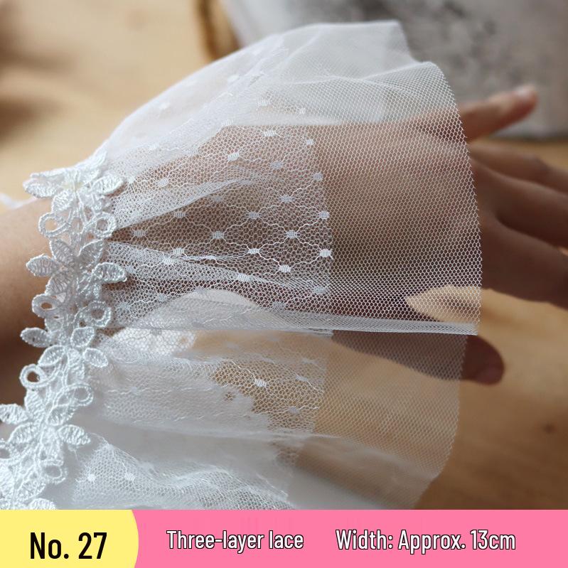 Handmade Lace Trim: Mesh for Baby Clothes, Curtains, Skirts, Pleated Decorative Fabric