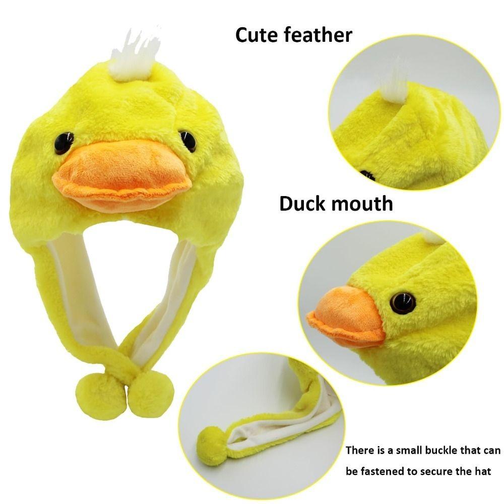 Panda Husky Kids Plush Animal Hat Yellow Baby Duck Novelty Party Cap Cozy Funny Hat  Cosplay
