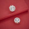 Sterling Silver S999 Bagua Taoist Beads for DIY Bracelets and Necklaces