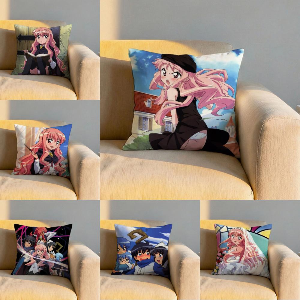 Anime ZZero no TTsukaima Cushion Cover Soft Reversible Durable Pillow Cover MultiScene Use for Home Car Daily Comfort