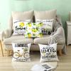 Yellow Green Pillowcase Lemon Letter Decoration Summer Fruit Cushion Cover Sofa Nordic Home