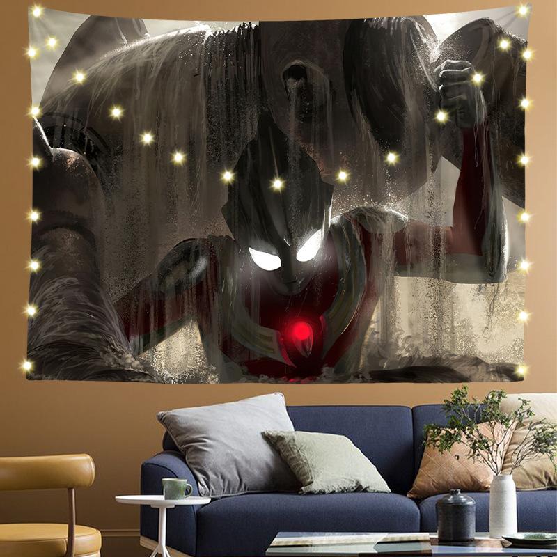 Ultraman Cartoon Wall Hanging for Children's Room Decoration Background Cloth