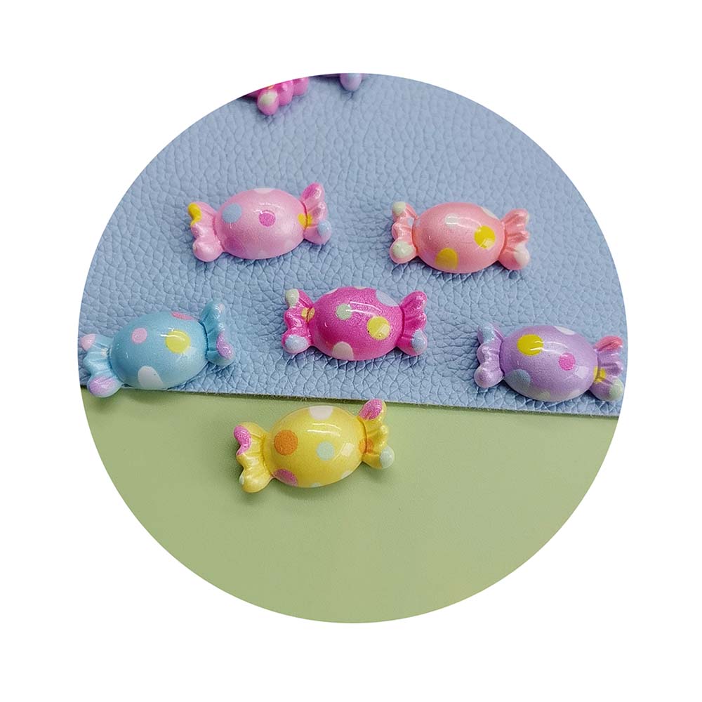 100pcs Kawaii Cute Flat Back Resin Candy Cabochon Scrapbook Kawaii Charms DIY Embellishments Accessories
