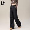 Izzue It Women's High-Waist Vintage Loose Wide-Leg Jeans