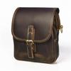 Genuine Leather Men's Bag, Vertical Style, Top Layer, Cowhide, Crazy Horse Leather, Crossbody Shoulder Bag, Retro Small Bag