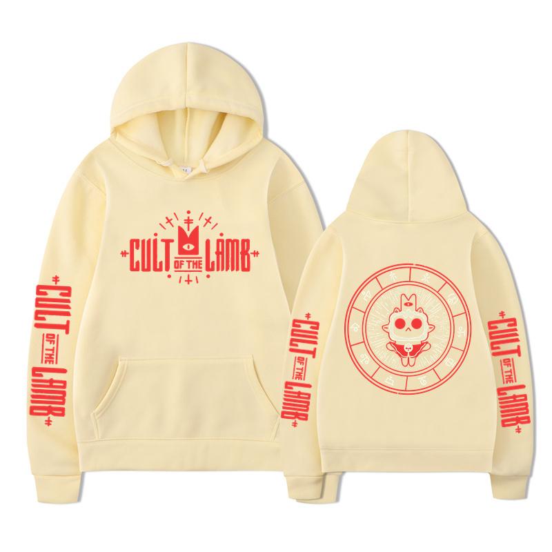 2024 Cult Of The Lamb Hoodies Anime Cartoon Spiel Herren Damen Fleece Baumwolle Übergroße Sportbekleidung Sweatshirts Kinder Jungen Mädchen Pullov