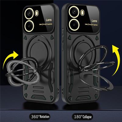 Pouzdro Armor Magsafe pro bezdrátové nabíjení pro Xiaomi POCO X3 NFC X4 X5 X6 X7 Pro 5G Poco X5 X3 Pro Magnetický kroužek Stojánek Nárazník Kryt