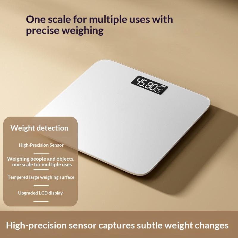 Smart Digital Body Weight Scale High Precision Electronic Bathroom Scale with Backlit LCD Battery Operated for Home Dorm