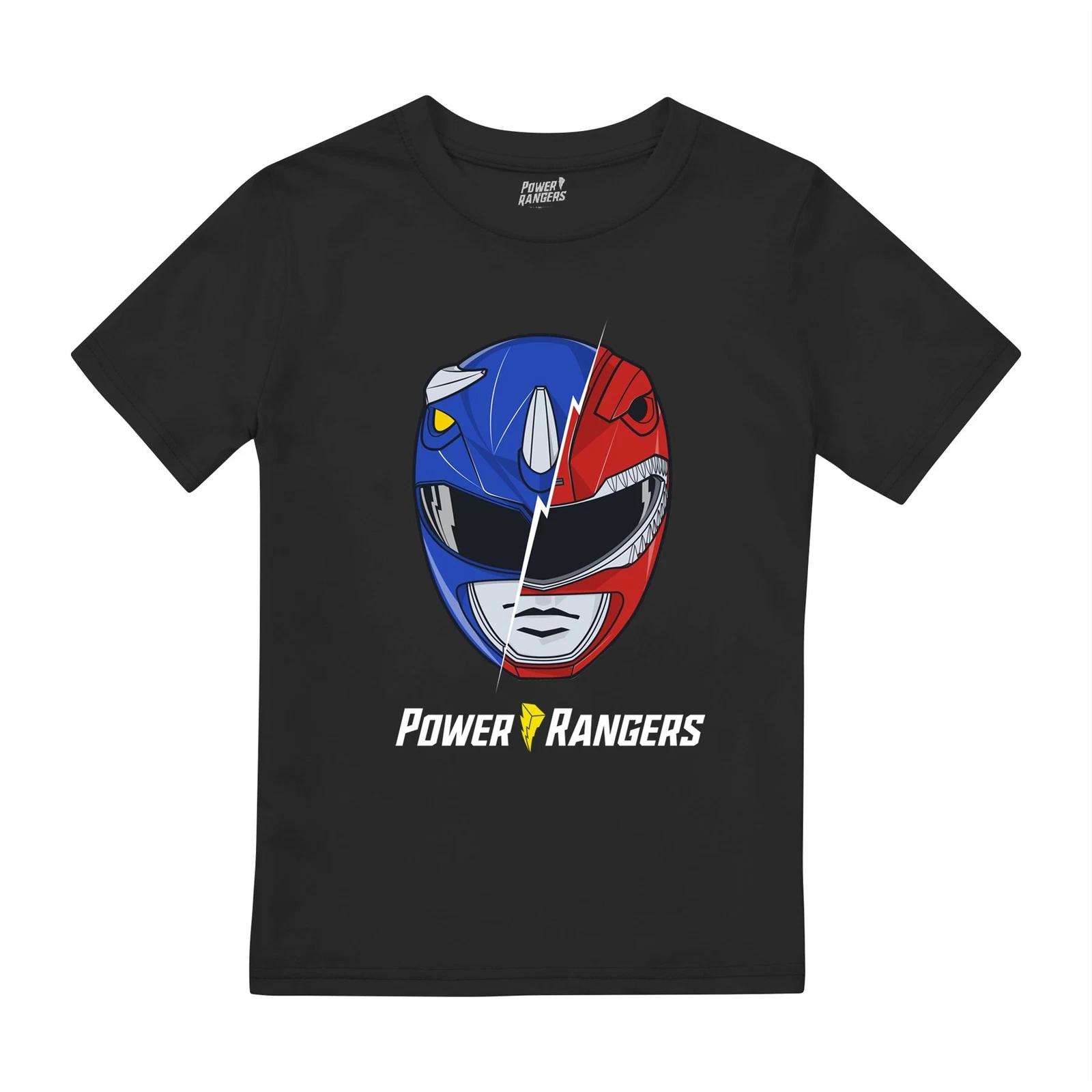 Power Rangers Boys T-shirt Spliced Head Top Tee 5-10 Years Official 160
