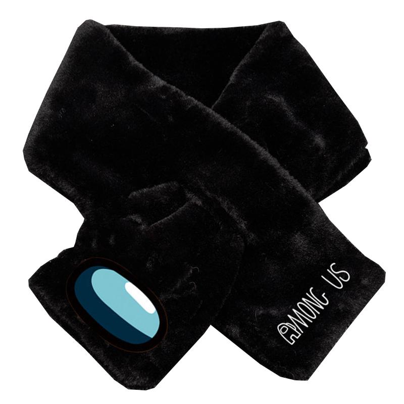 

Детский шарф унисекс для мальчиков и девочек, зимний, толстый, шарфы для рождественского подарка Black