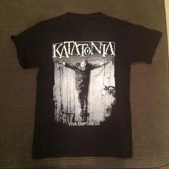 Unisex Short Sleeve Crew Neck Cotton T Shirt Remake Katatonia Viva Emptiness S