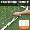 Soccer Rebound Trainer, 8x6FT Iron Soccer Training Equipment, Sports Football Rebounder Wall with Double-Sided Rebounding Net & Goal, Perfect for