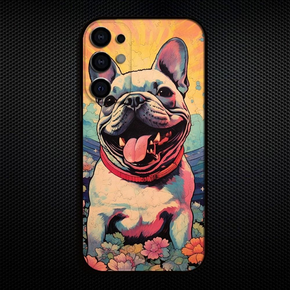 Cartoon French Bulldog Phone Case For Samsung S25/S24/S23/S22/S21/S20/Plus,Fe,Lite/Others Black Cover