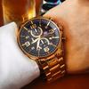 MINI FOCUS Herren Business Quarzuhren Edelstahl Business Chronograph Uhr Gold Blau Relogios Masculino Uhr