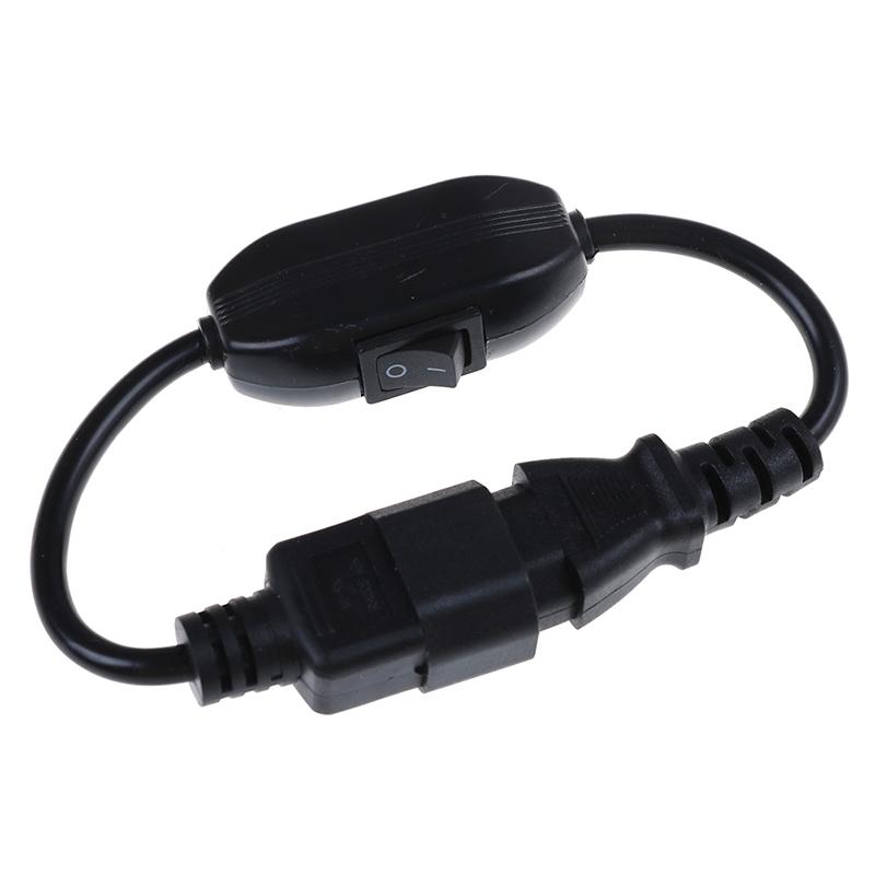 1Pc Pdu Ups Strømledning Kabel, Iec 320 C14 Til C13 Med På/Av-bryter 30Cm