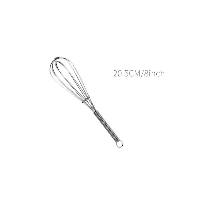 1Pcs Multifunctional Rotary Manual Egg Beater Mixer Mini Kitchen Egg Whisk Bake Tool Egg Agitator Stainless Steel Eco-Friendly