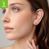 Personalized Wind S925 Sterling Silver Anka Cross Ear Buckle Cross-Border Simple Silver Earrings Earrings