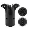 7 Way To 4 Way Flat Blade Trailer Towbar Towing Socket Plug Adapter Connector 12V US Plug
