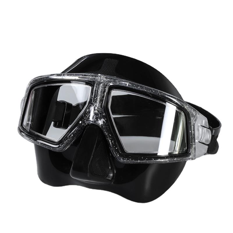 High Quality Snorkeling Gear Anti-Fog Diving Mask Double Lenses Underwater Diving Mask Goggles for Adult Adults чёрный