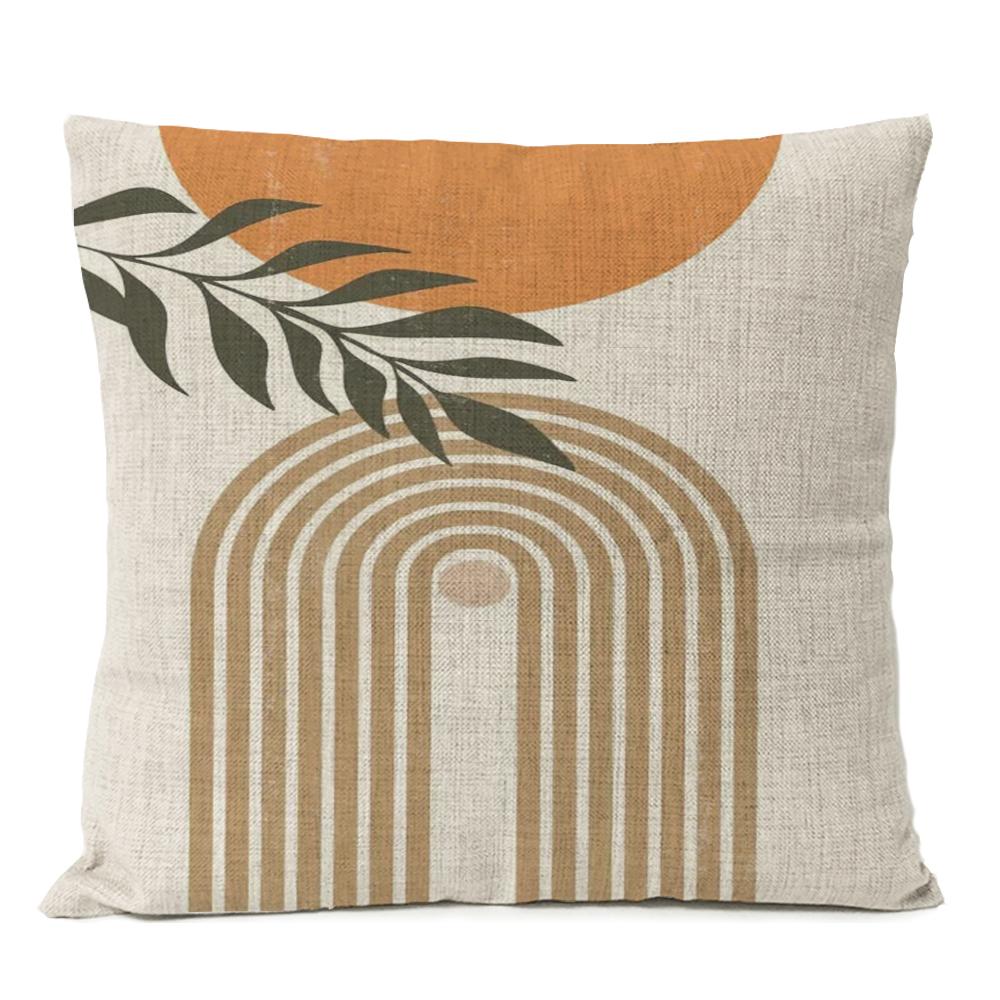 Home Decorative Geometric Bohemia Tropical Linen Pillow Cover Boho Plant Throw Pillow Art Cushion Decoration Sofa Pillowcase