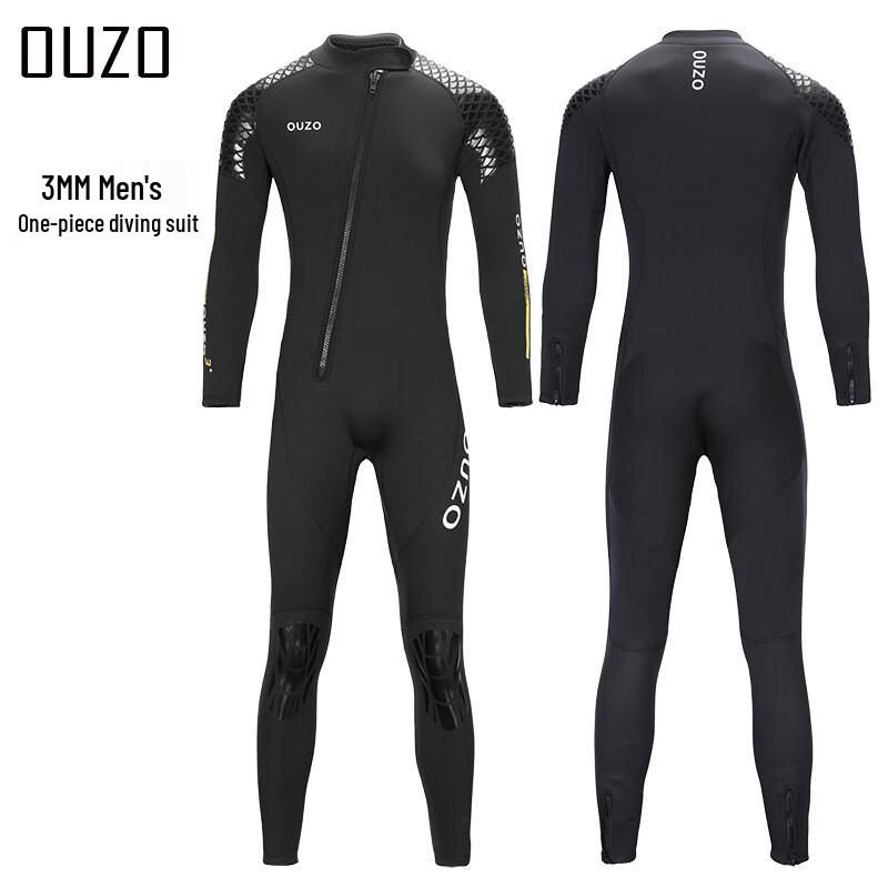 Ouzo Men s 3mm Long-Sleeve One-Piece Wetsuit S