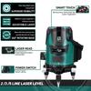2/3/5 Lines Self-Leveling Laser Level 360° Rotatable Indoor Outdoor Green Radius Alternating Direct Horizontal Vertical Measuring Instruments