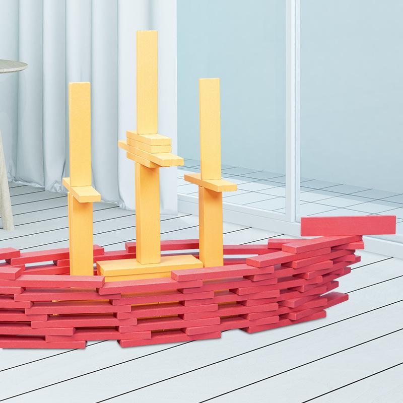 Kindergarten Wooden Building Blocks Construction Set for Kids
