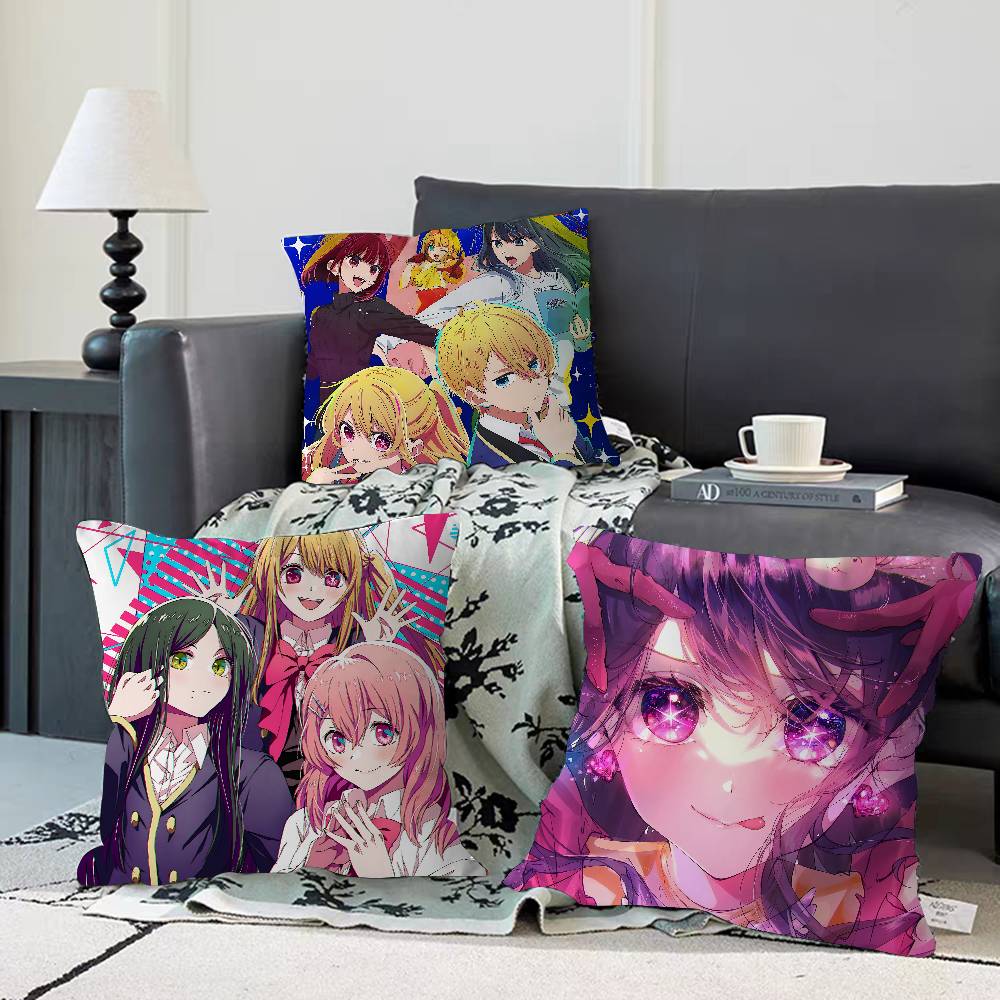 Anime Oshi No Ko Pillow Case Removable Washable Cushion Cover – All-Season Soft Linen