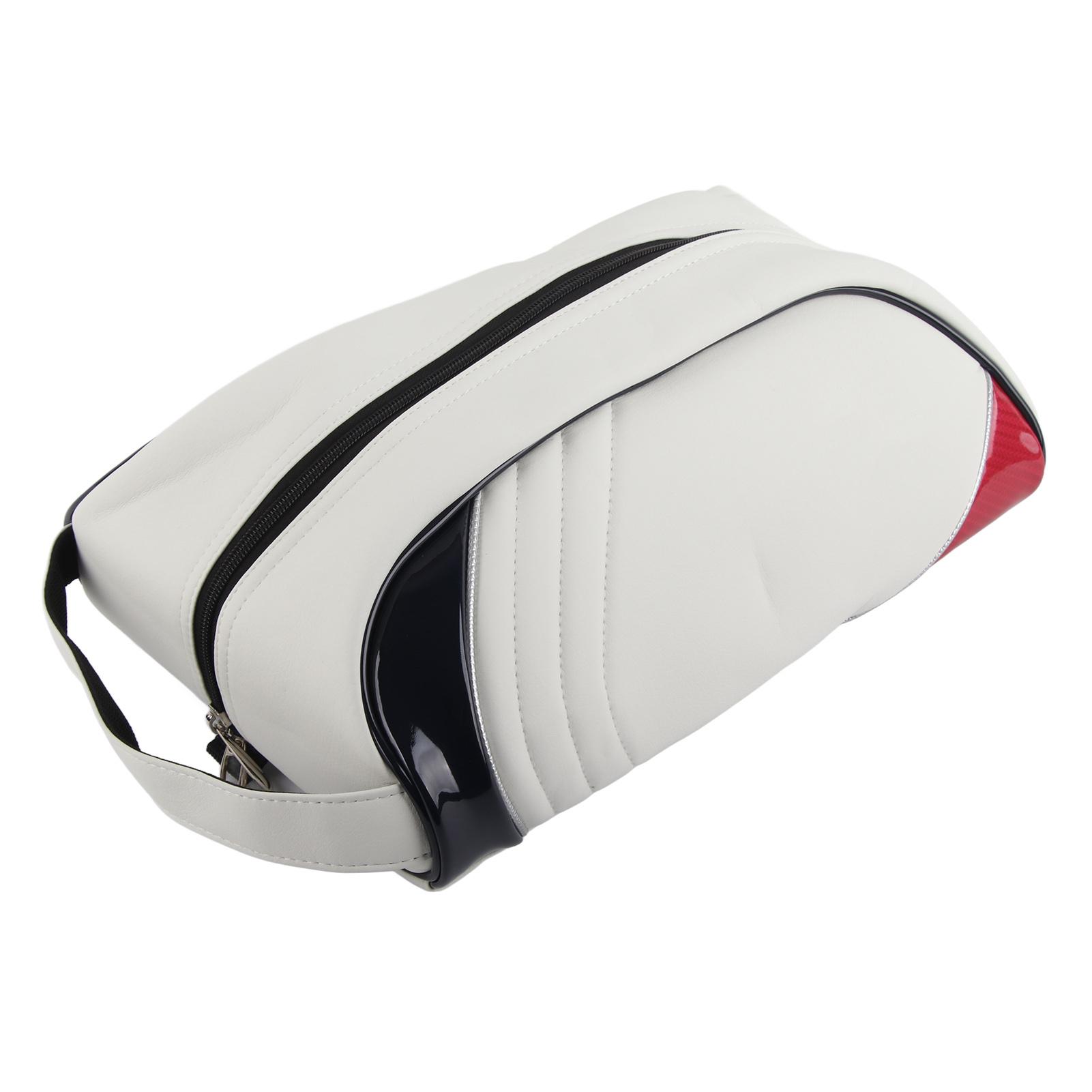 

Сумка для переноски обуви для гольфа из искусственной кожи, пылезащитная сумка для хранения, сумка для аксессуаров, белая