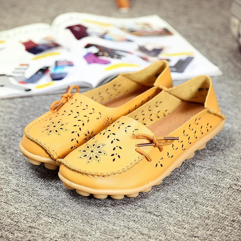 Flat Shoes for Women 2026 Summer Low Top Flat Bottom Comfortable Nursing Shoes Mother Shoe Size 35-44 Loafers Women's Ladies
