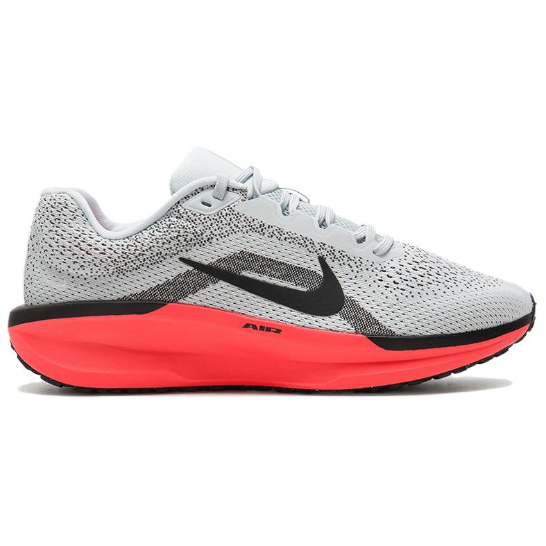 Nike AIR WINFLO 11 Cushioning And Breathable Low Top Running Shoes Men's Gray Red Sneakers FJ9509-008