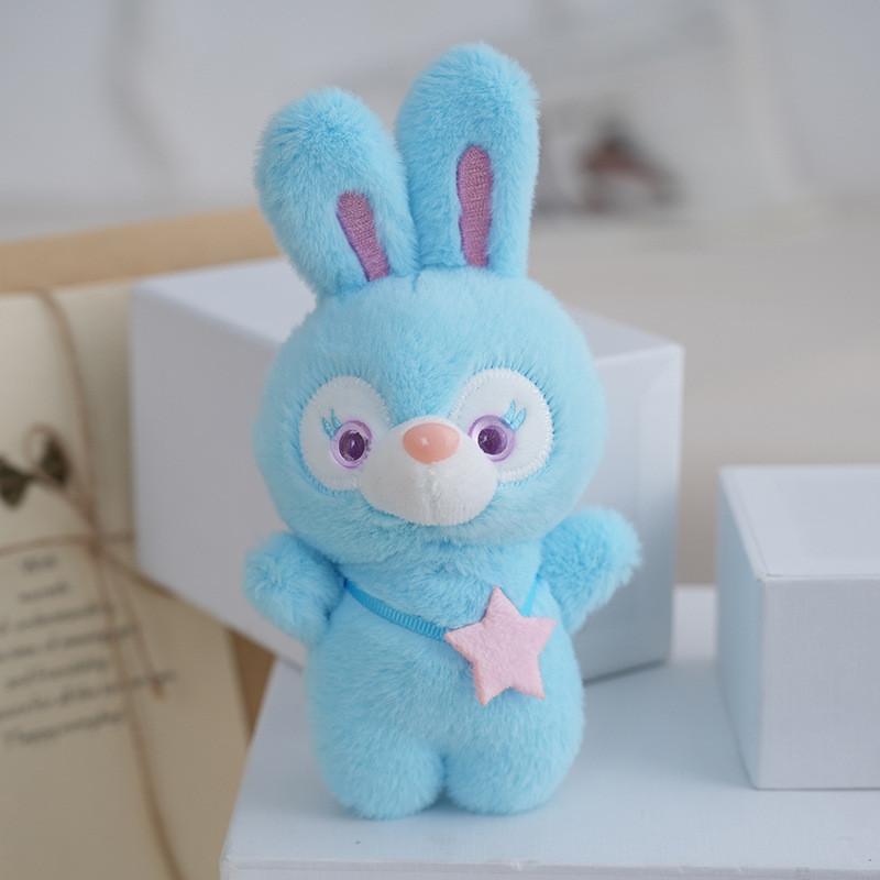 Entzückender Plüschhasen-Schlüsselanhänger mit weichem Fell und PP-Baumwollfüllung für Taschenanhänger