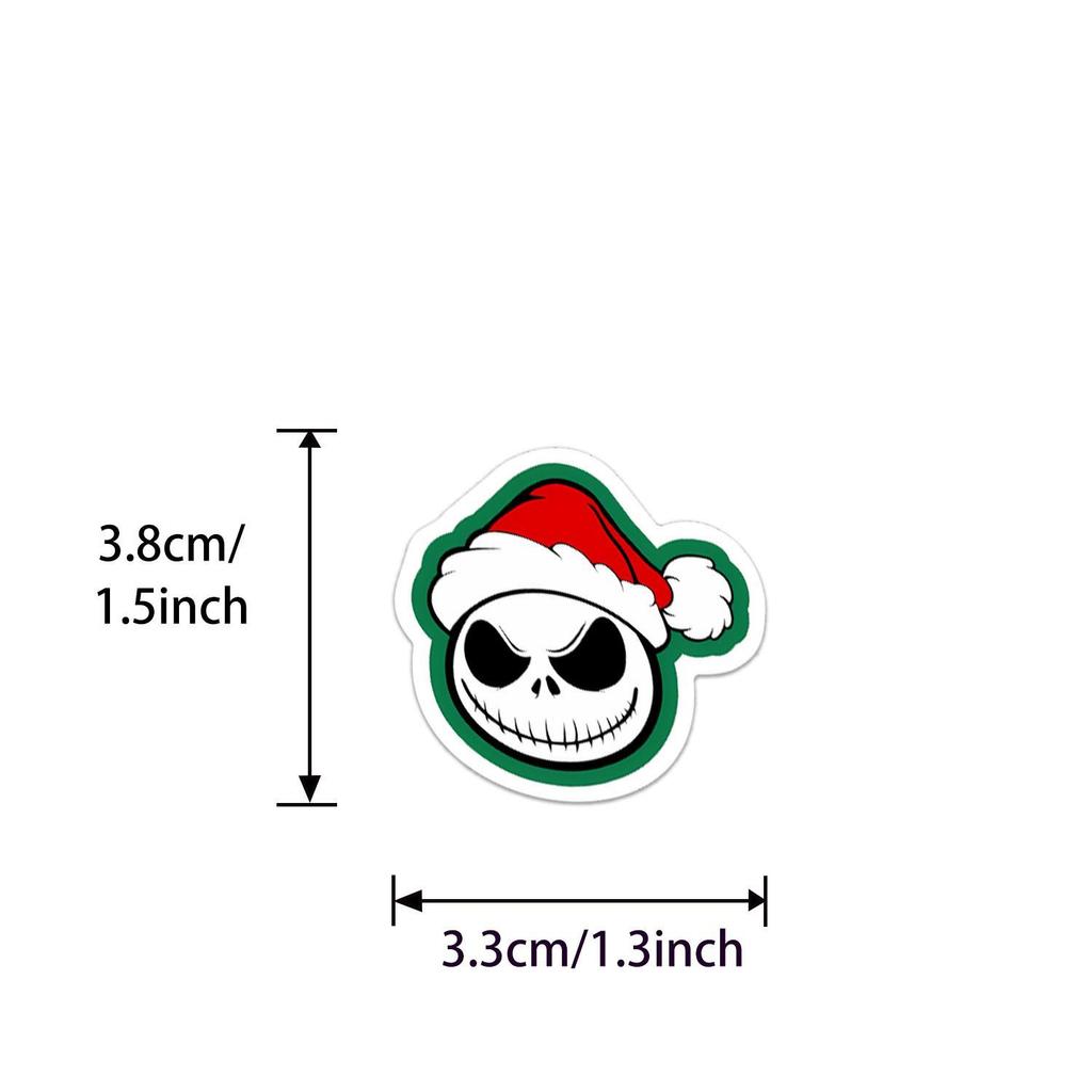 50pcs Santa Claus, Snowman & Reindeer Stickers for Phone Cases, Luggage, & Water Bottles - DIY Decoration