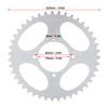 37T 428 Rear Chain Sprocket 52mm Steel Rear Drive Sprocket Cog Replacement for DIY Motorcycle ATV Karting