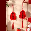 Year of The Horse Pendant 2026 Red Tassel Hanging Ornament New Year Wall Decoration Lunar Festival Door Decor