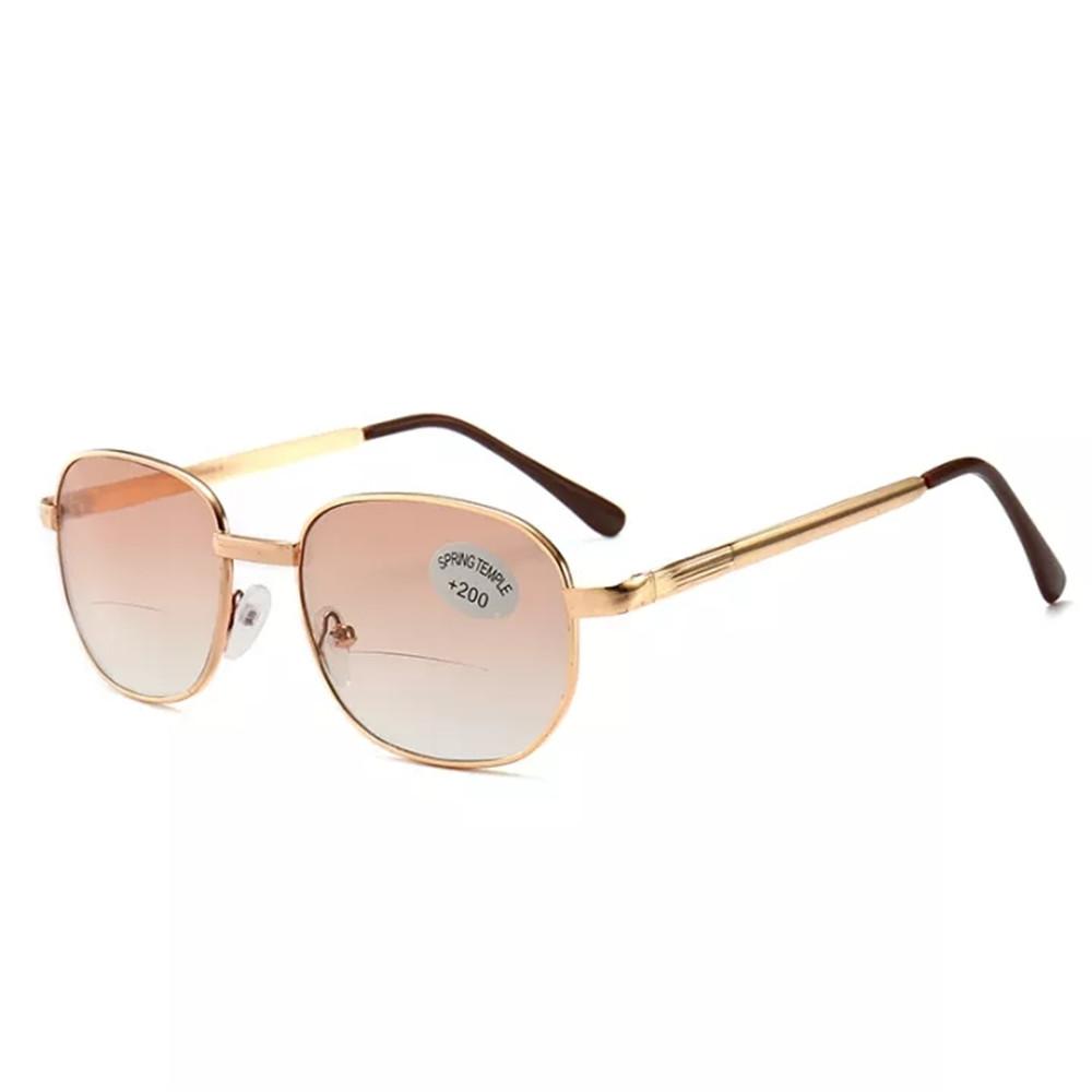 1.0 To 4.0Reading Glasses Men Bifocal Presbyopia Glasses Far and Near Presbyopia Glasses HD Glasses Women Metal Frame Eyeglasses