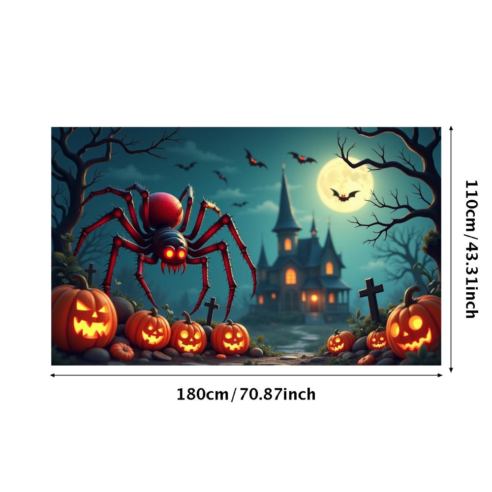 Halloween Banner Haunted Effect Halloween Party Banner Pumpkin Backdrop Pumpkin Illustration Night Theme Banner For Haunted